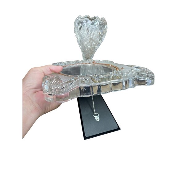 Vintage Ornate Clear Glass Gold Rope Oval Photo Frame 11.5"x8" SKU 9341 - Picture 10 of 13